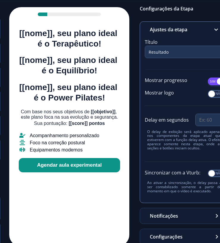 Animação: selecionando um título no editor e abrindo as regras de exibição